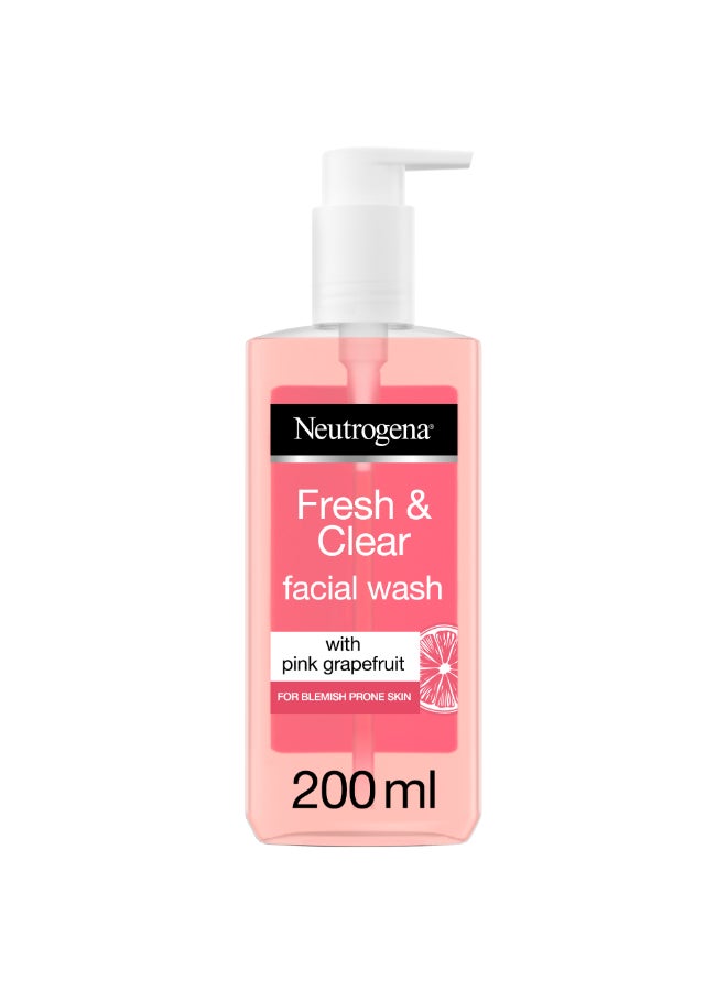 Fresh And Clear Facial Wash Pink Grapefruit And Vitamin C 200ml - pnsku/N11305277A/45/_/1717474245/7a9a8057-727e-499c-9744-1973c154458a