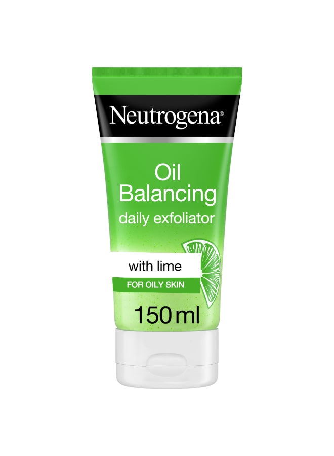 Neutrogena - Oil Balancing Daily Exfoliator Lime And Aloe Vera For Oily Skin 150ml - Image 1