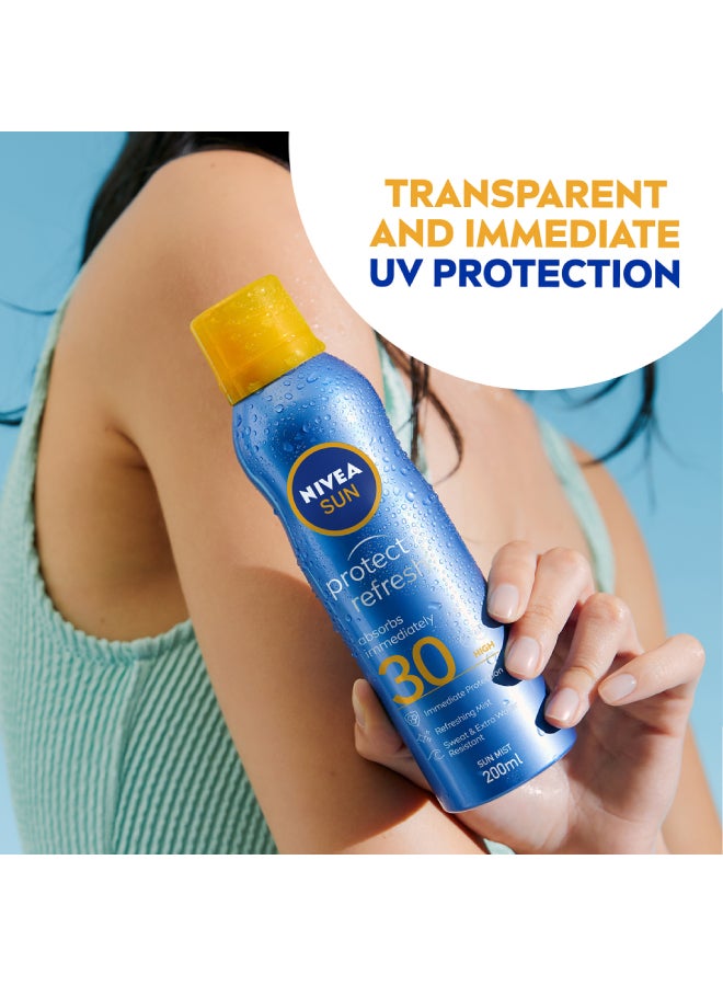 Nivea - Sun Protect And Refresh Mist SPF 30 200ml - Image 1