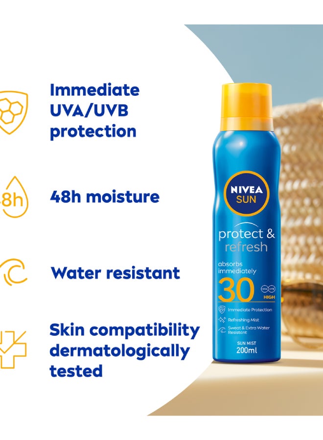 Nivea - Sun Protect And Refresh Mist SPF 30 200ml - Image 1