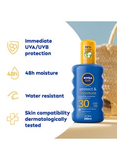 Nivea UVA And UVB Protection Moisture Sun Spray SPF 30 200ml  - Image 3