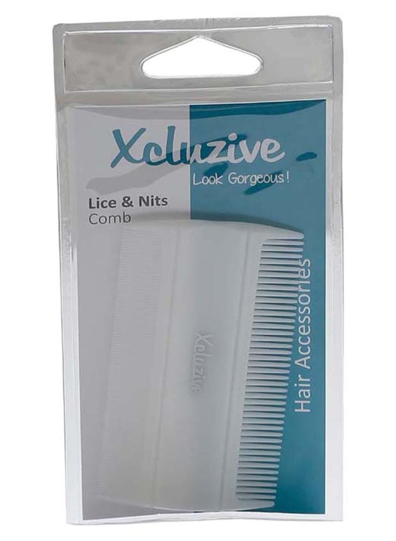 Xcluzive Lice & Nits Comb White - Image 1