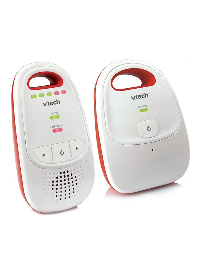 vtech Baby BM1000 Digital Audio Baby Monitor, White/Red | Long 300M Range, 5 Volume Levels, Crystal Clear Sound, DECT Digital Technology 14 Hours Battery Life