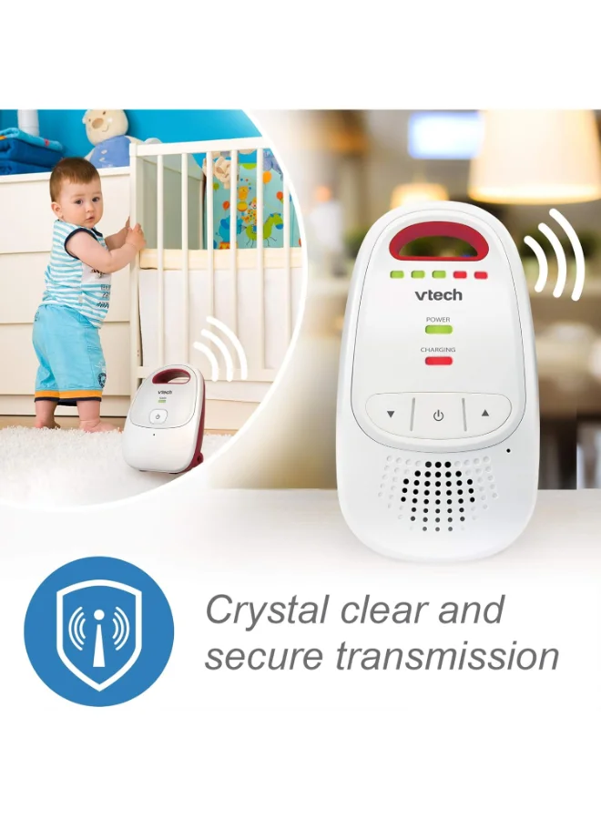 vtech BM2000 Digital Audio Baby Monitor, Parent Unit With Rechargeable Battery, Long Range, Digital Wireless Transmission, Baby Monitor With Crystal - Clear Sound, Plug And Play, Sound Indicator And Alerts