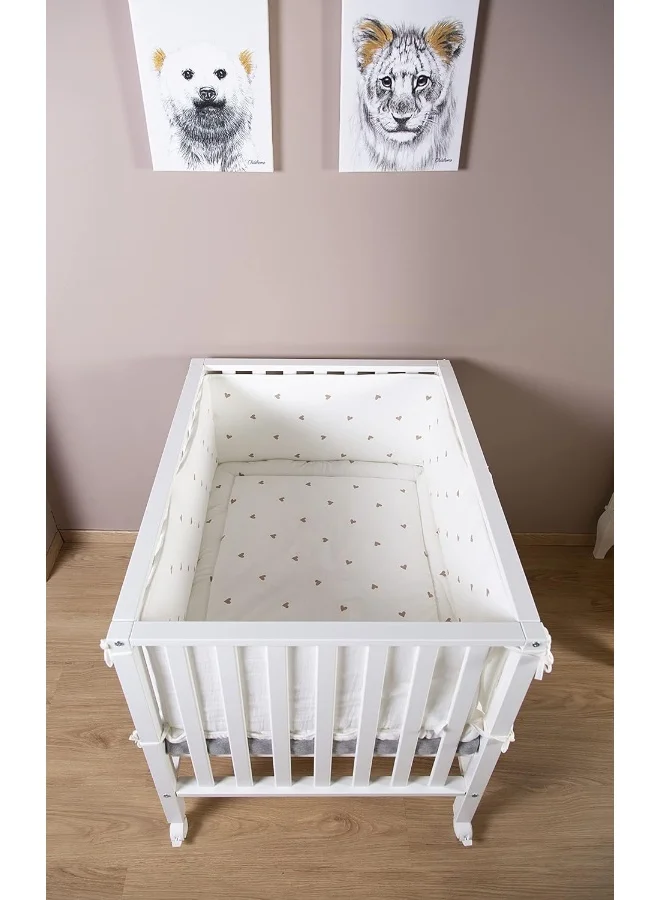CHILDHOME Playpen 94 With Swivel Wheels - White
