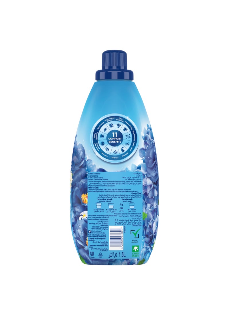 Comfort Ultimate Care Concentrated Fabric Softener, For long-lasting Fragrance, Iris And Jasmine, Complete Clothes Protection 1.5Liters - Image 3