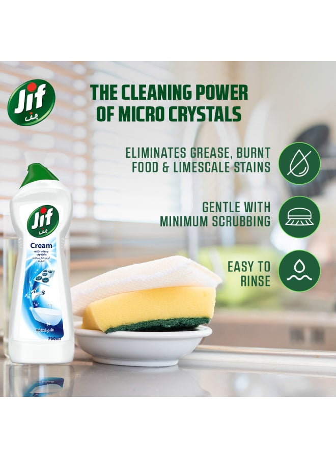 Jif Cream Cleaner Original Stain Remover With Micro Crystal Technology 750ml - Image 4