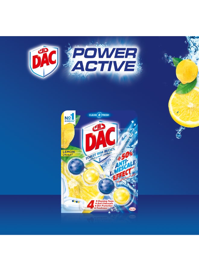 Dac - Clean And Fresh Toilet Rim Block With Four Function Formula And Air Freshener Affect Lemon 50grams - Image 1