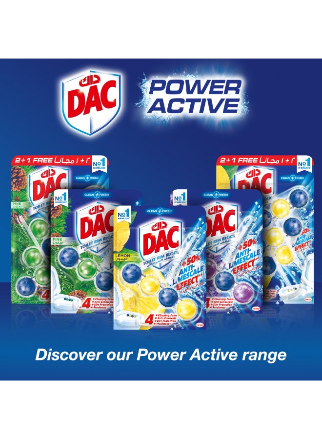 Dac - Clean And Fresh Toilet Rim Block With Four Function Formula And Air Freshener Affect Lemon 50grams - Image 1