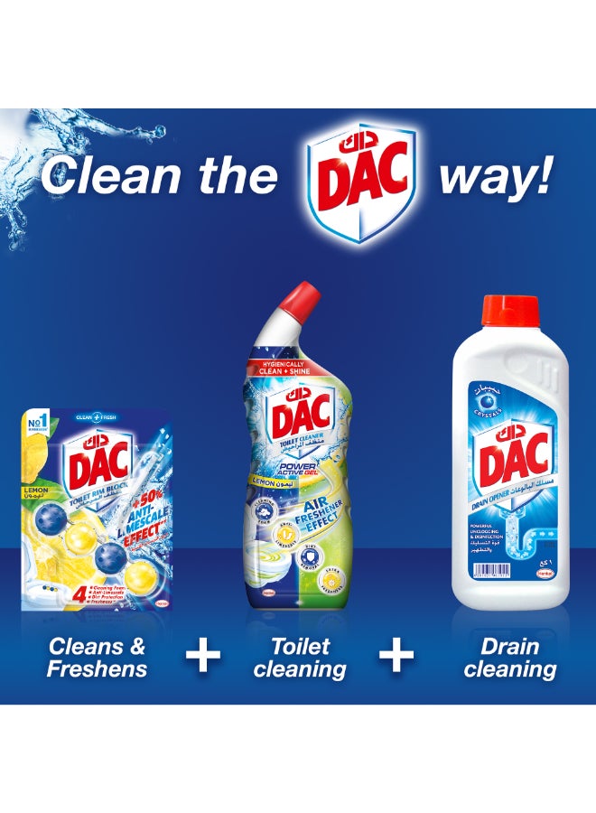 Dac - Clean And Fresh Toilet Rim Block With Four Function Formula And Air Freshener Affect Lemon 50grams - Image 1