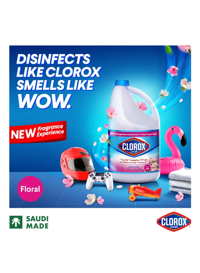 Liquid Bleach Floral Scent Household Cleaner And Disinfectant White 3.78Liters - pnsku/N11376567A/45/_/1720597037/a924124a-aad8-4b6c-8936-eb394bc86cce