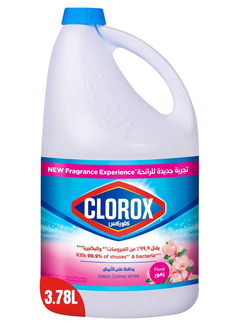 كلوركس مبيض سائل لتنظيف وتعقيم المنزل برائحة الزهور 3.78لترات - Image 1