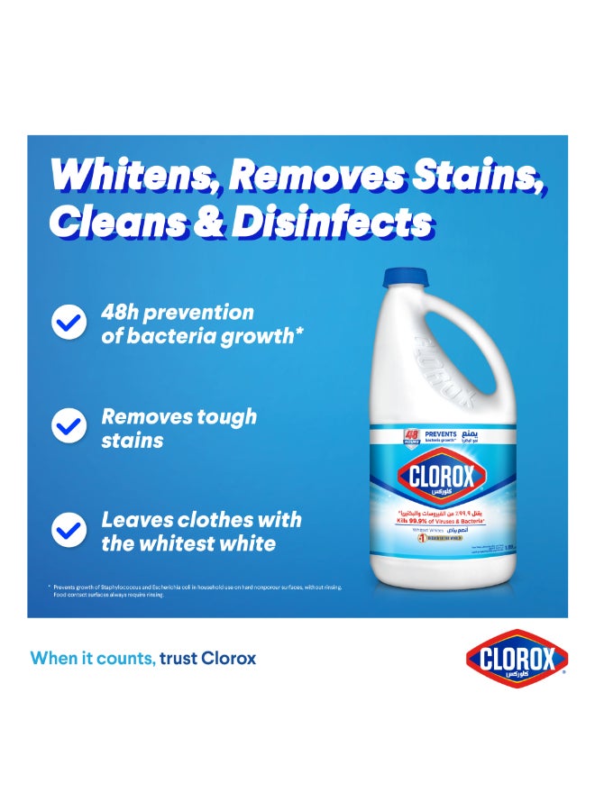 Clorox - Liquid Bleach Cleaner and Disinfectant White 1.89Liters - Image 1