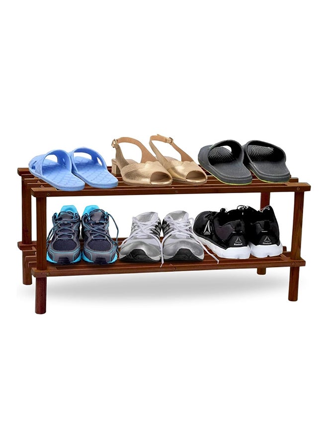 Feelings 2-Layer Shoe Rack Brown 74x29.5x26cm  - Image 1