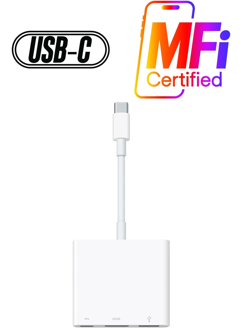USB-C Digital AV Multiport Adapter White  - Image 1