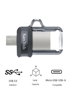 سانديسك فلاش درايف ألترا M3.0 بمنفذين وسرعة 130 ميجابايت في الثانية 16 GB  - Image 1