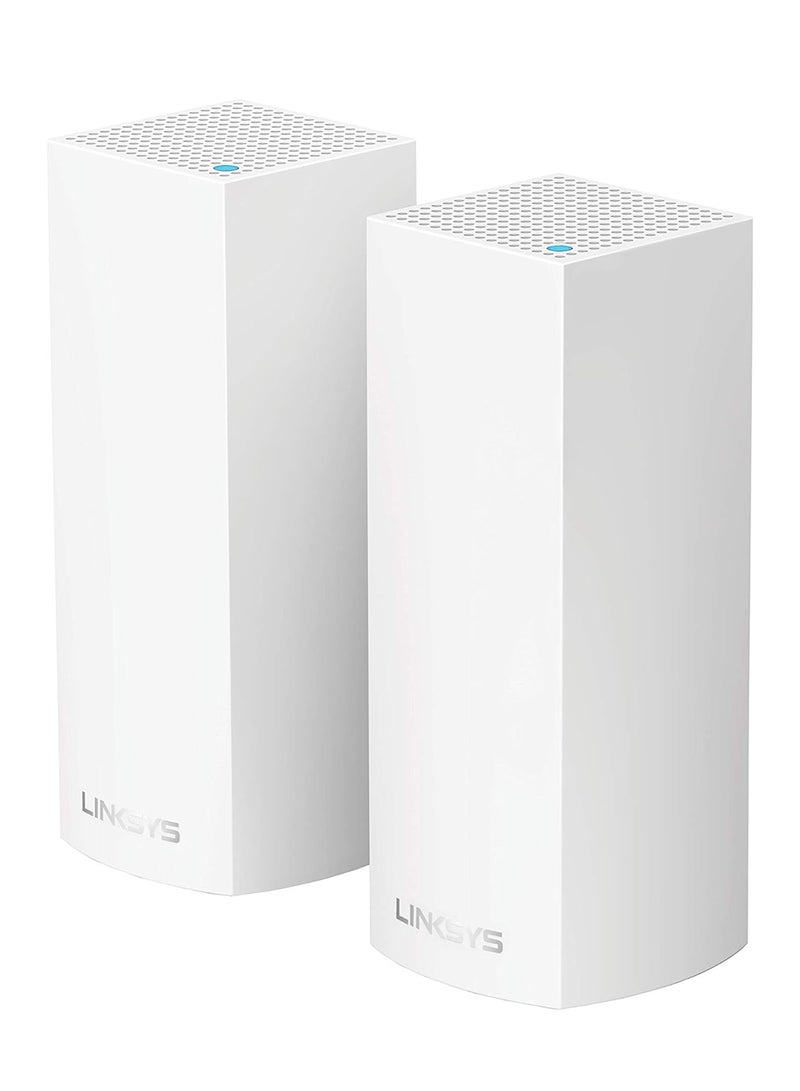 WHW0302 Velop Tri-Band Whole Home Wi-Fi Mesh System Router, Pack of 2 White