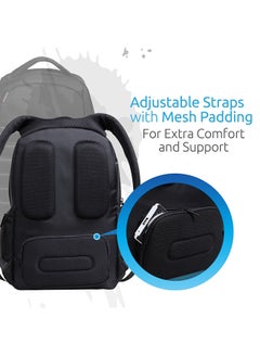 PROMATE 15.6-inch Laptop Backpack with Spacious Design For 15inch Laptop, Rebel-BP Black  - Image 3