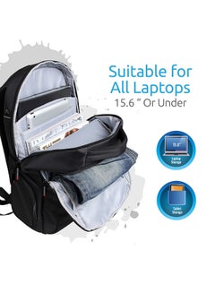 PROMATE 15.6-inch Laptop Backpack with Spacious Design For 15inch Laptop, Rebel-BP Black  - Image 4