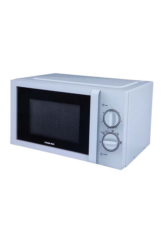 NIKAI Microwave Oven With Manual Control, 6 Power Levels, 30-35 Mins Timer, Defrost Setting, Cooking End Signal, Pull Handle Door 23 L 800 W NMO2309MWX White - Image 1