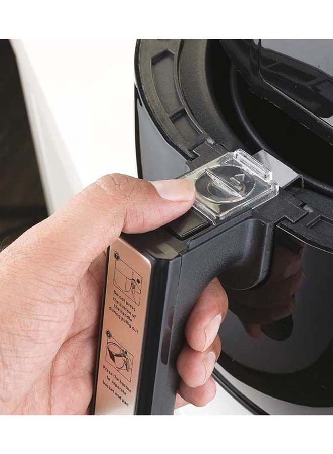 بلاك اند ديكر مقلاة هوائية رقمية ، تقنية التوصيل الهوائي السريع، متعددة الوظائف للقلي، والخبز، والشوي، والتحميص، مقبض بارد عند اللمس، قفل أمان، 4 L 1500 W AF400-B5 أسود/ذهبي - Image 3