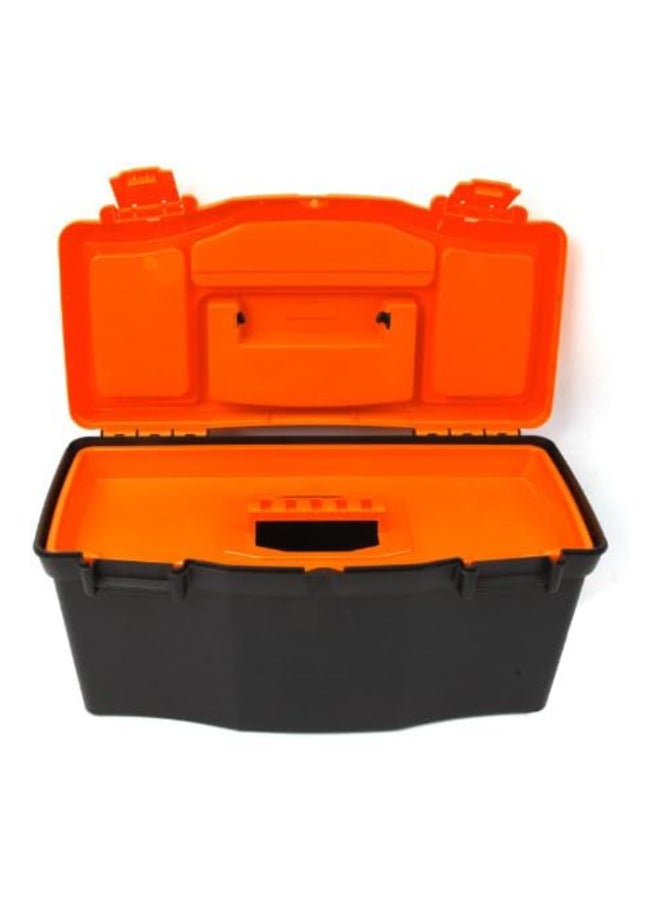 Tactix Tactix 16 Inch Plastic Tool Box - Lift Out Carry Tray, Compartments For Easy Organization of Tools, Stylish Black/Orange- 320101  - Image 4