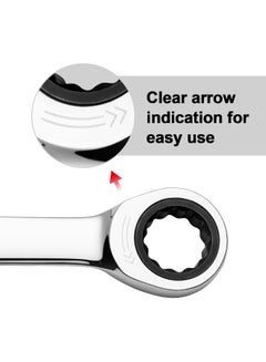 Jetech Jetech 19mm Ratcheting Combination Wrench, 12PT 72 Tooth Gear Wrench, Industrial Grade Cr-V Steel Gear Spanner for Household Garage Auto Silver  - Image 4