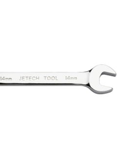 Jetech Jetech 14mm Flexible Head Ratchet Combination Wrench, Industrial Grade Flex Ratcheting Spanner, Heat-Treated Cr-V Alloy Steel, 12 Point Ratchet Box Ended and Open End Spanner, Flex-Head Gear Wrench Silver  - Image 3