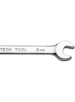 Jetech Jetech 8mm Flexible Head Ratchet Combination Wrench, Industrial Grade Flex Ratcheting Spanner, Heat-Treated Cr-V Alloy Steel, 12 Point Ratchet Box Ended and Open End Spanner, Flex-Head Gear Wrench Silver  - Image 3