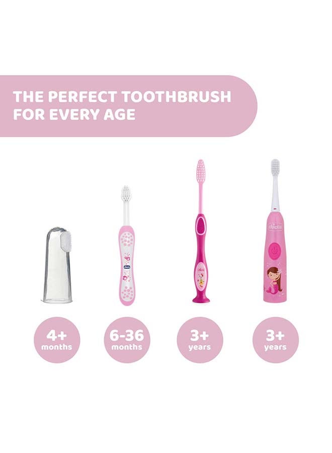 شيكو فرشاة أسنان لللأطفال من عمر 6 إلى 36 شهرا، لون وردي - Image 5