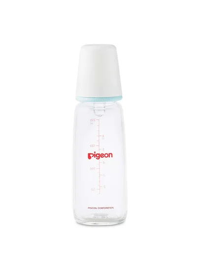 pigeon Ultrasoft Silicone Rubber Soft Nipple Glass Feeding Bottle For Baby, 200ml - Assorted