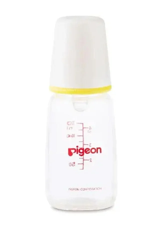 pigeon Peristaltic Nipple Glass Feeding Bottle, 0-3 M, 120 mL
