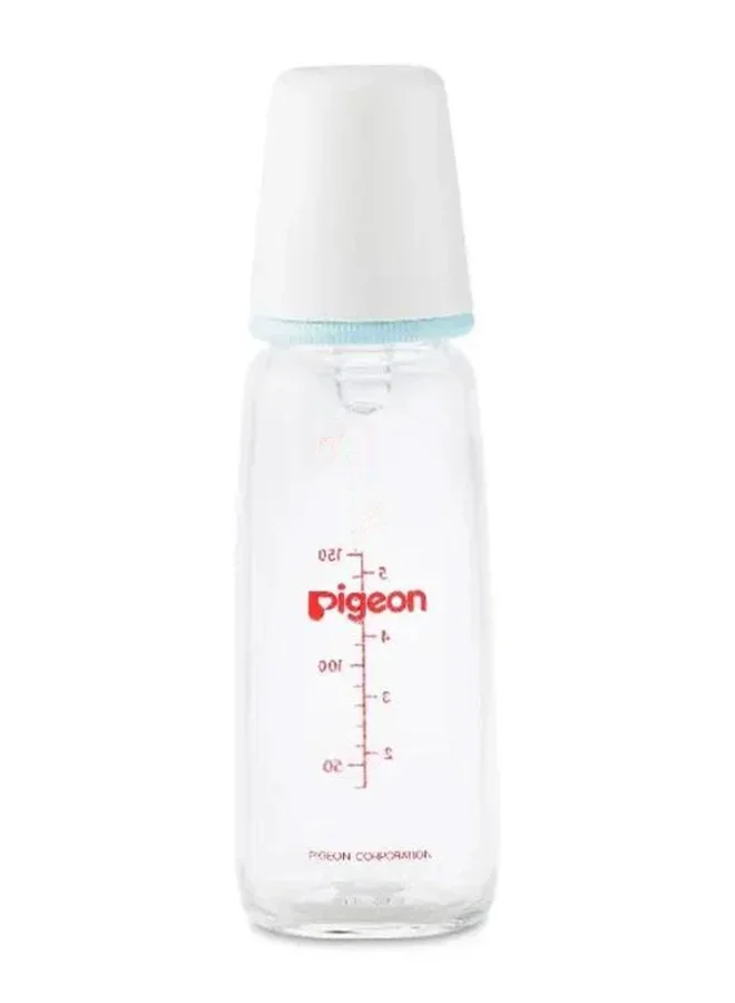 pigeon Peristaltic Nipple Glass Feeding Bottle, 0-3 M, 120 mL