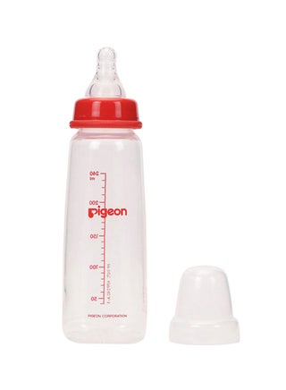 Slim Neck Plastic Bottle, White Cap, Ultra Soft Silicone Nipple, Anti Colic, BPA And BPS Free, Medium Flow, 4M+ 240ml - Assorted - view 3