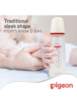 Slim Neck Plastic Bottle, White Cap, Ultra Soft Silicone Nipple, Anti Colic, BPA And BPS Free, Medium Flow, 4M+ 240ml - Assorted - view 5
