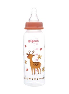 pigeon Pack Of 1 Peristaltic Nipple Slim Neck Animal Decorated Baby Feeding Bottle 240 ML - Assorted  - Image 1