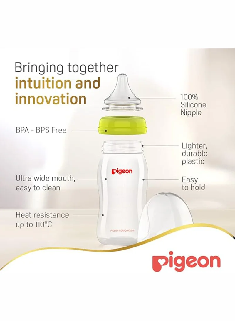 pigeon Pack Of 1 Softouch Peristaltic Plus Baby Feeding Bottle 240 ML, 3 Months +, Assorted