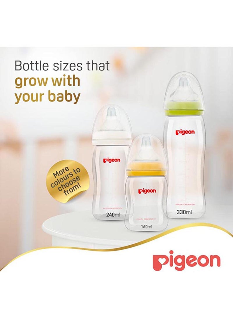 pigeon - Pack Of 1 Softouch Peristaltic Plus Baby Feeding Bottle 240 ML, 3 Months +, Assorted - Image 1