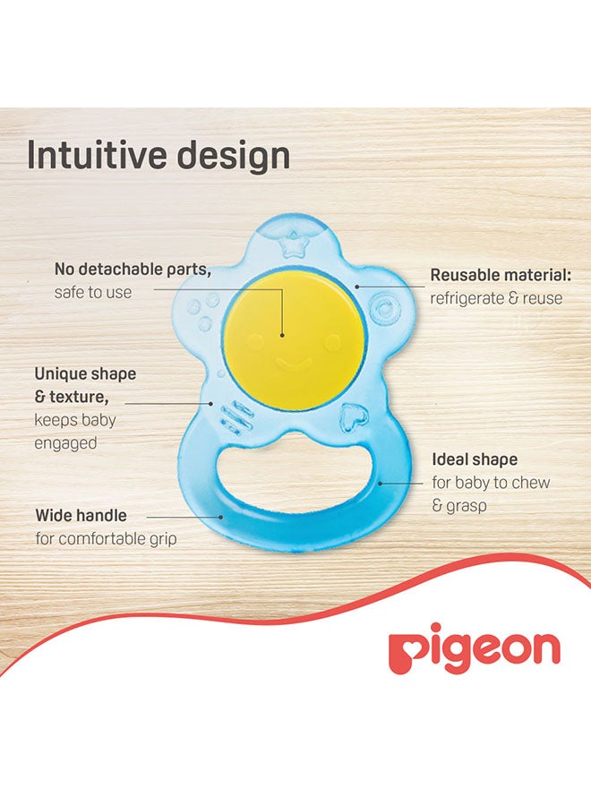 pigeon Cooling Teether for Babies, Easy-Grip Handle, Soothes Gums, Silicone, Blue - 4 Months+ - Image 5