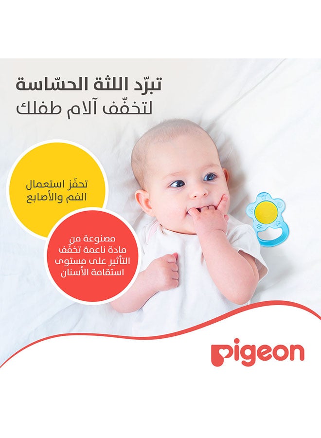 pigeon Cooling Teether for Babies, Easy-Grip Handle, Soothes Gums, Silicone, Blue - 4 Months+ - Image 4