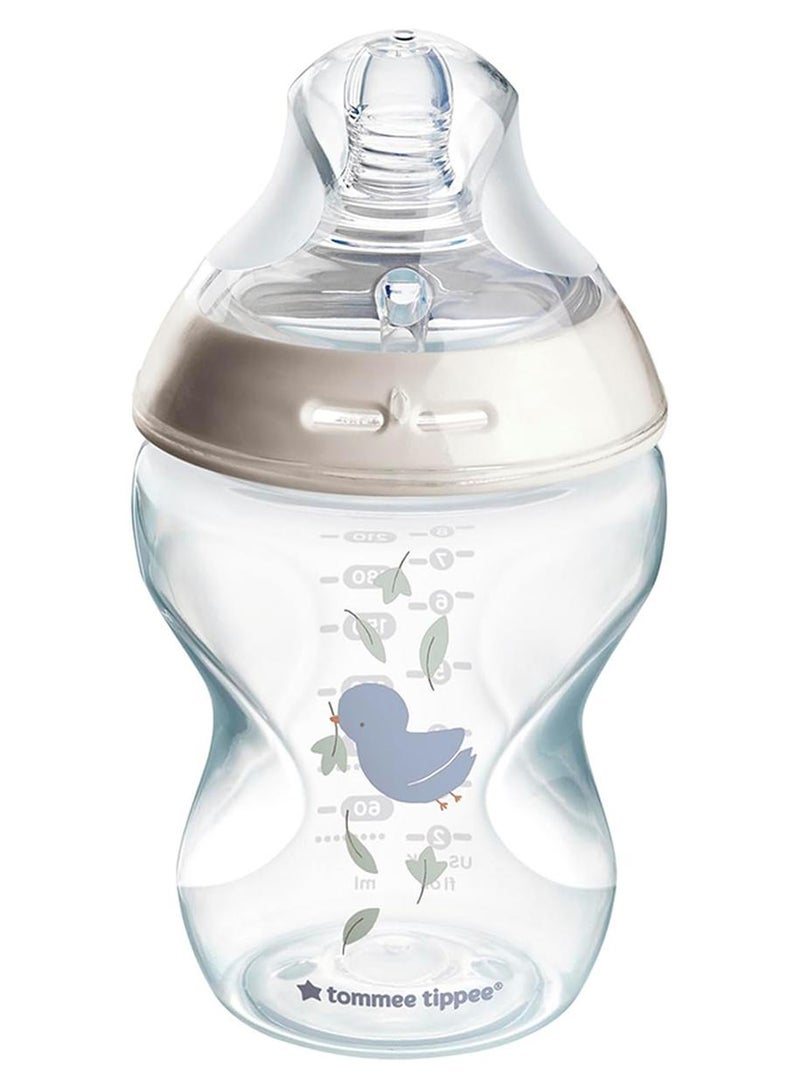 tommee tippee Closer To Nature Feeding Bottle, 0+M, 260ml - Assorted - Image 1