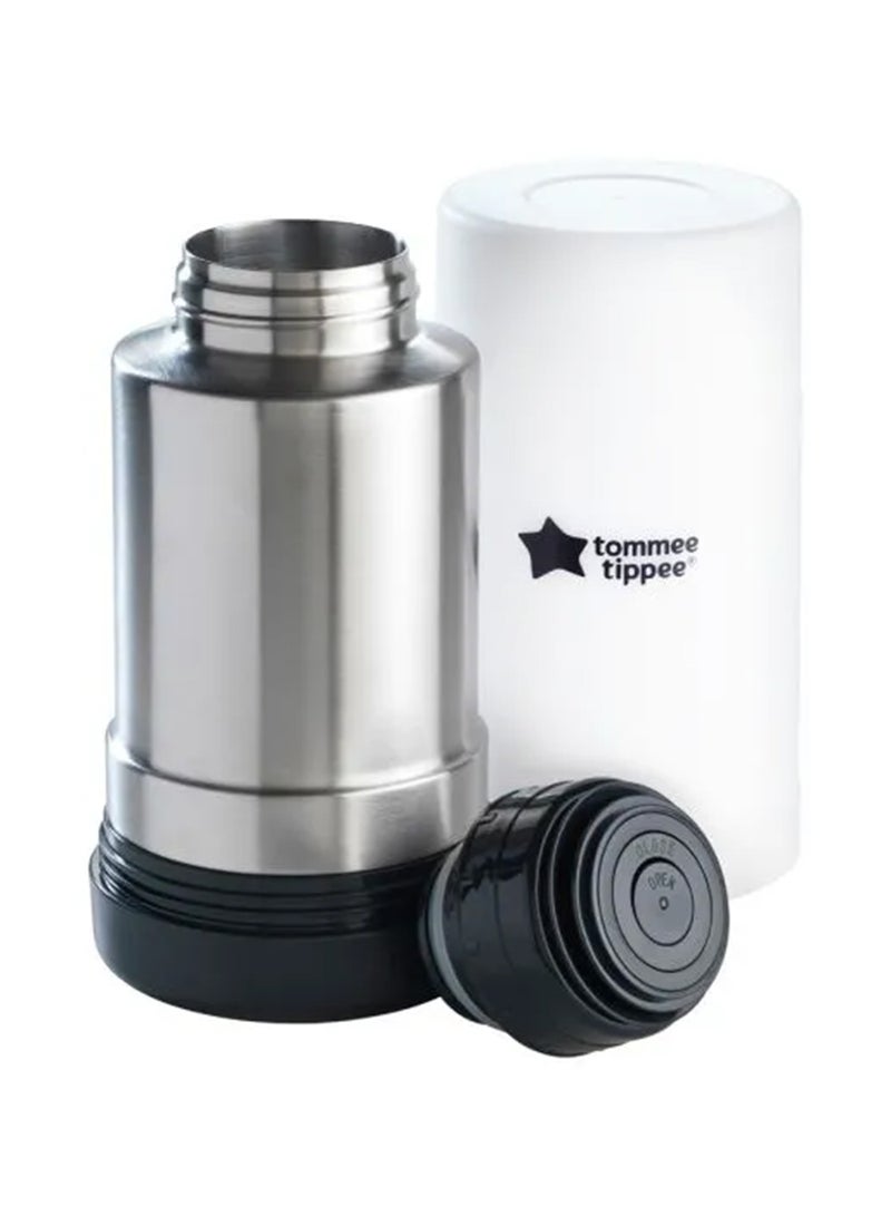 tommee tippee - Closer To Nature Travel Bottle And Food Warmer - Silver/White/Grey - Image 1