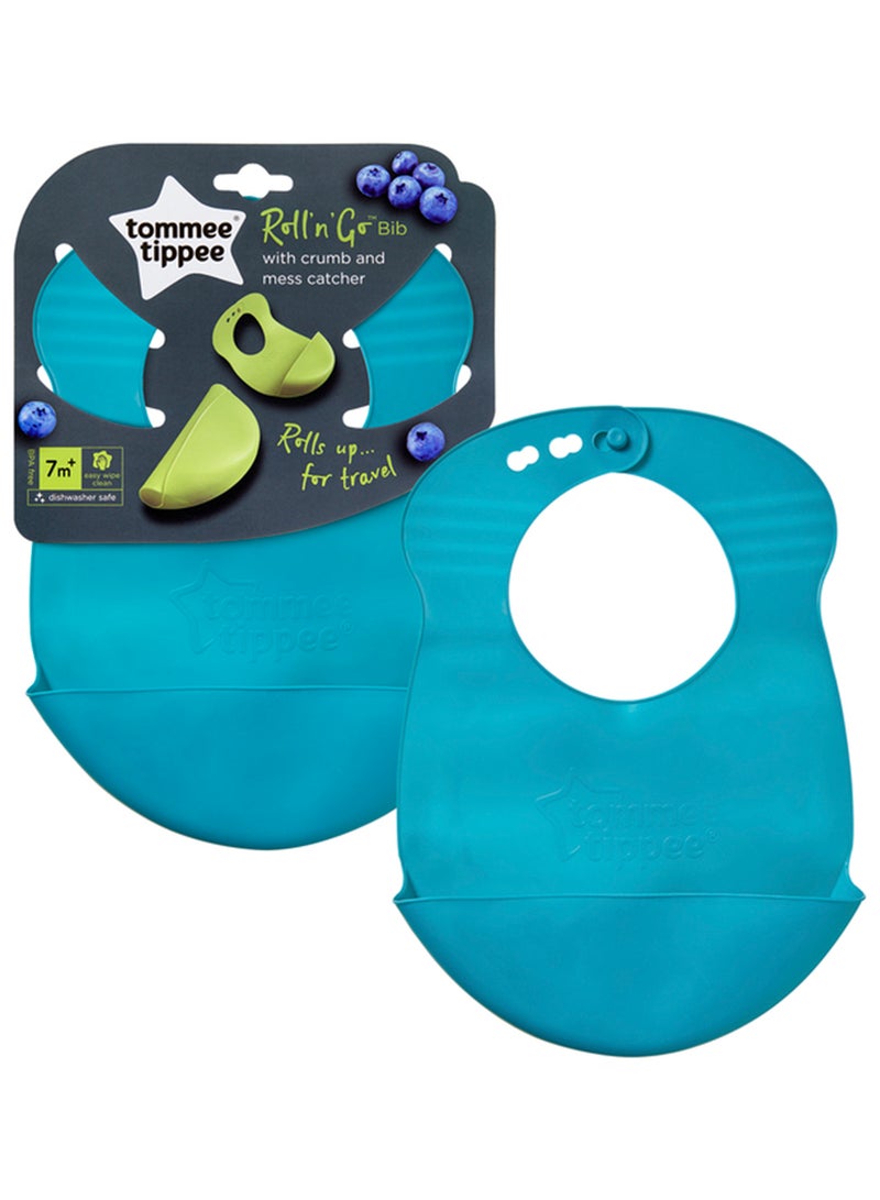 Bib Roll'N'Go With Crumb and Mess Catcher, BPA-free 7 Months+, Assorted - 46351462