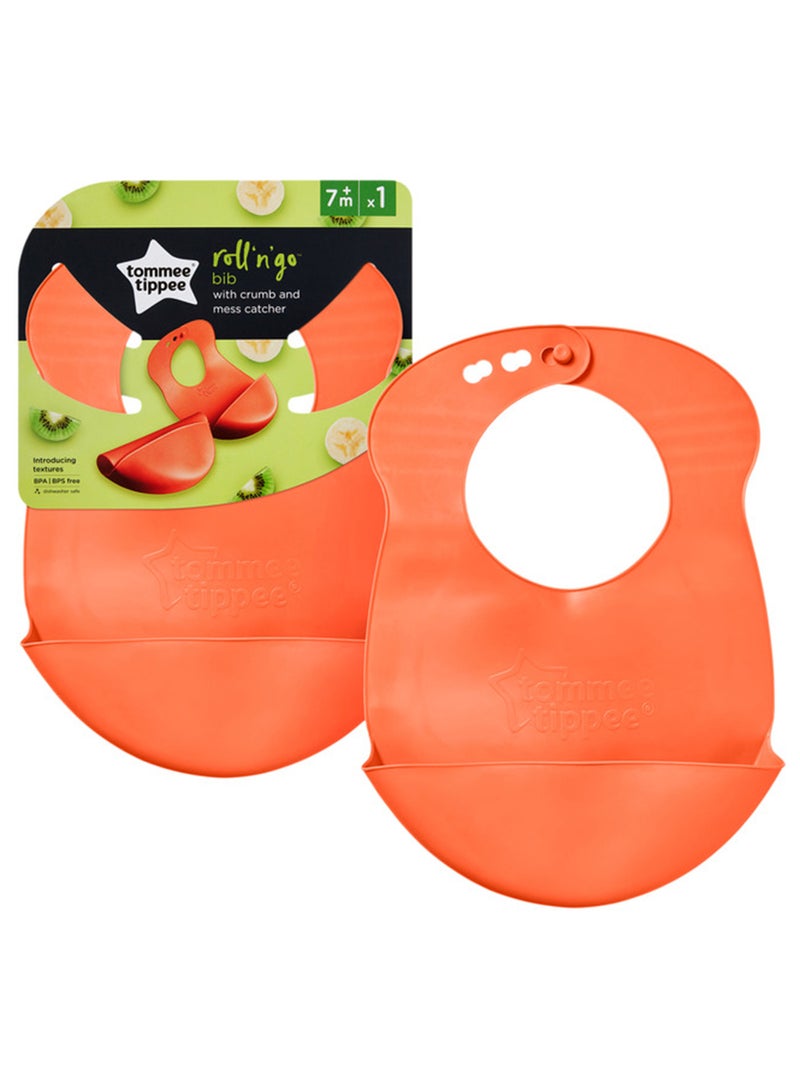 Bib Roll'N'Go With Crumb and Mess Catcher, BPA-free 7 Months+, Assorted - 46351462