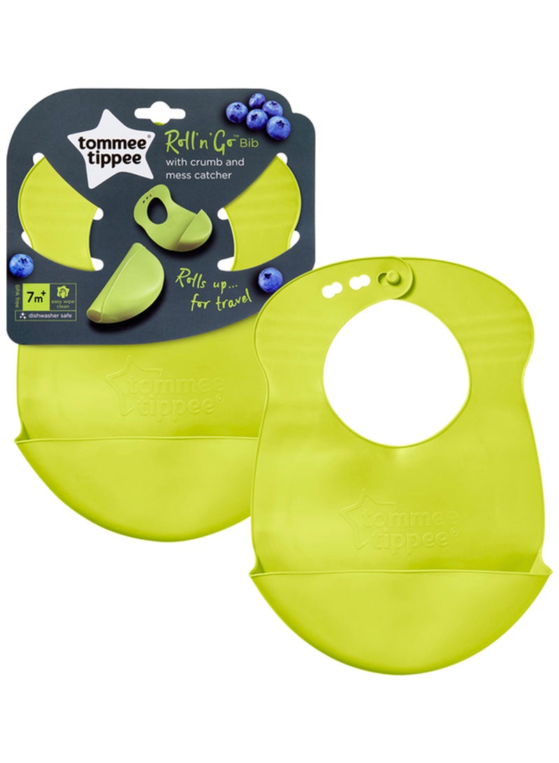 Bib Roll'N'Go With Crumb and Mess Catcher, BPA-free 7 Months+, Assorted - 46351462