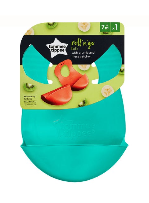 Bib Roll'N'Go With Crumb and Mess Catcher, BPA-free 7 Months+, Assorted - 46351462