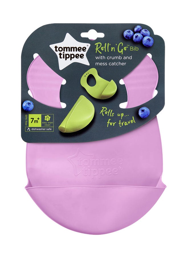 Bib Roll'N'Go With Crumb and Mess Catcher, BPA-free 7 Months+, Assorted - 46351462