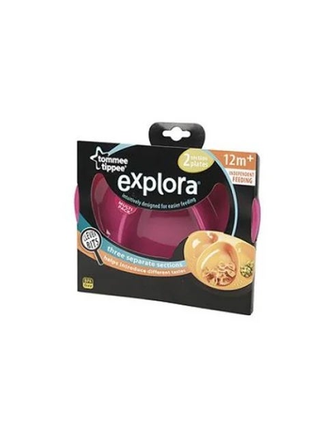Explora Section Plates, Pack Of 2, Orange