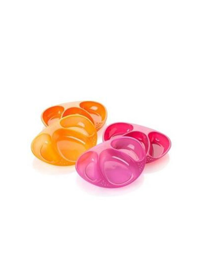 Explora Section Plates, Pack Of 2, Orange