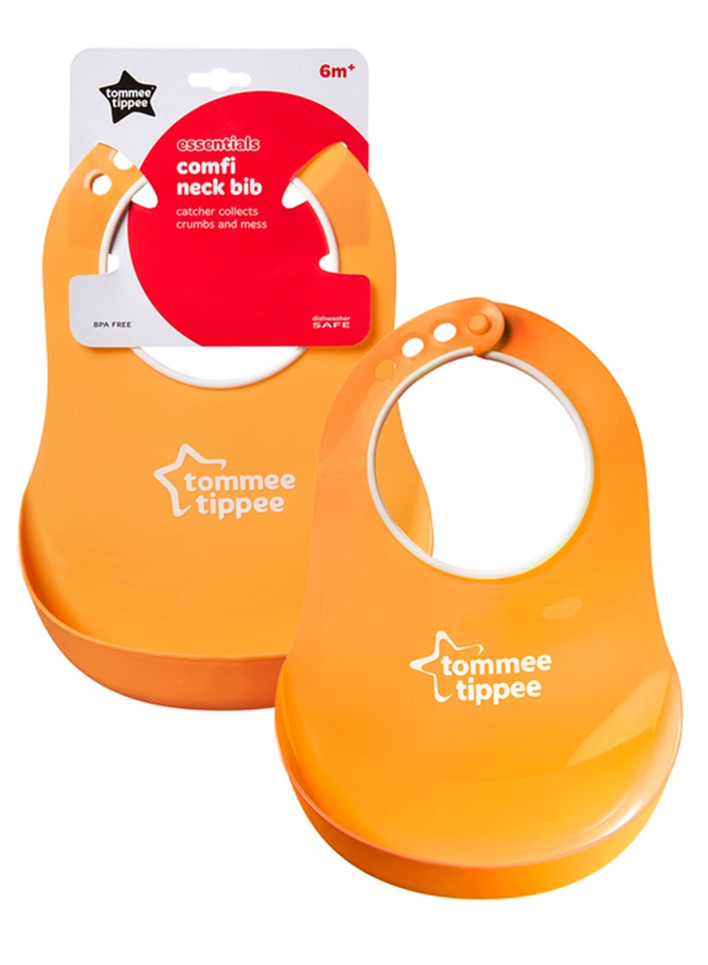 Essentials Comfi Neck Catch All Bib 0 Months+, Assorted Colour
